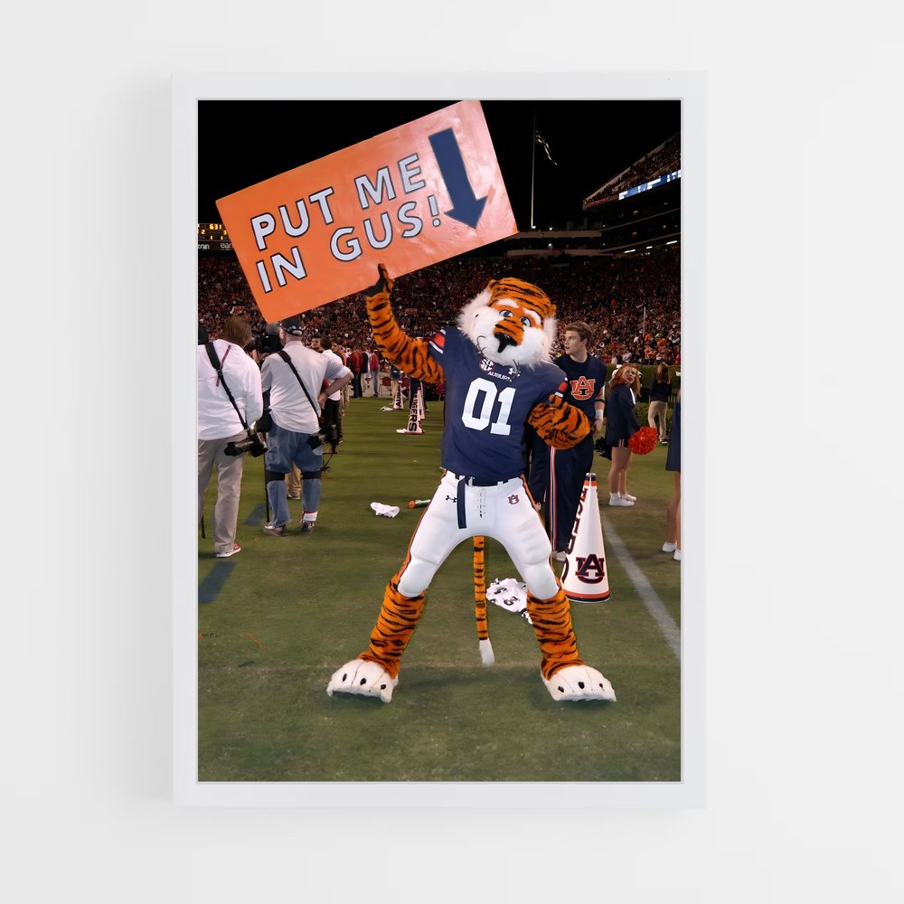 Poster Auburn de tigers – affiche Basketball (vue 3)